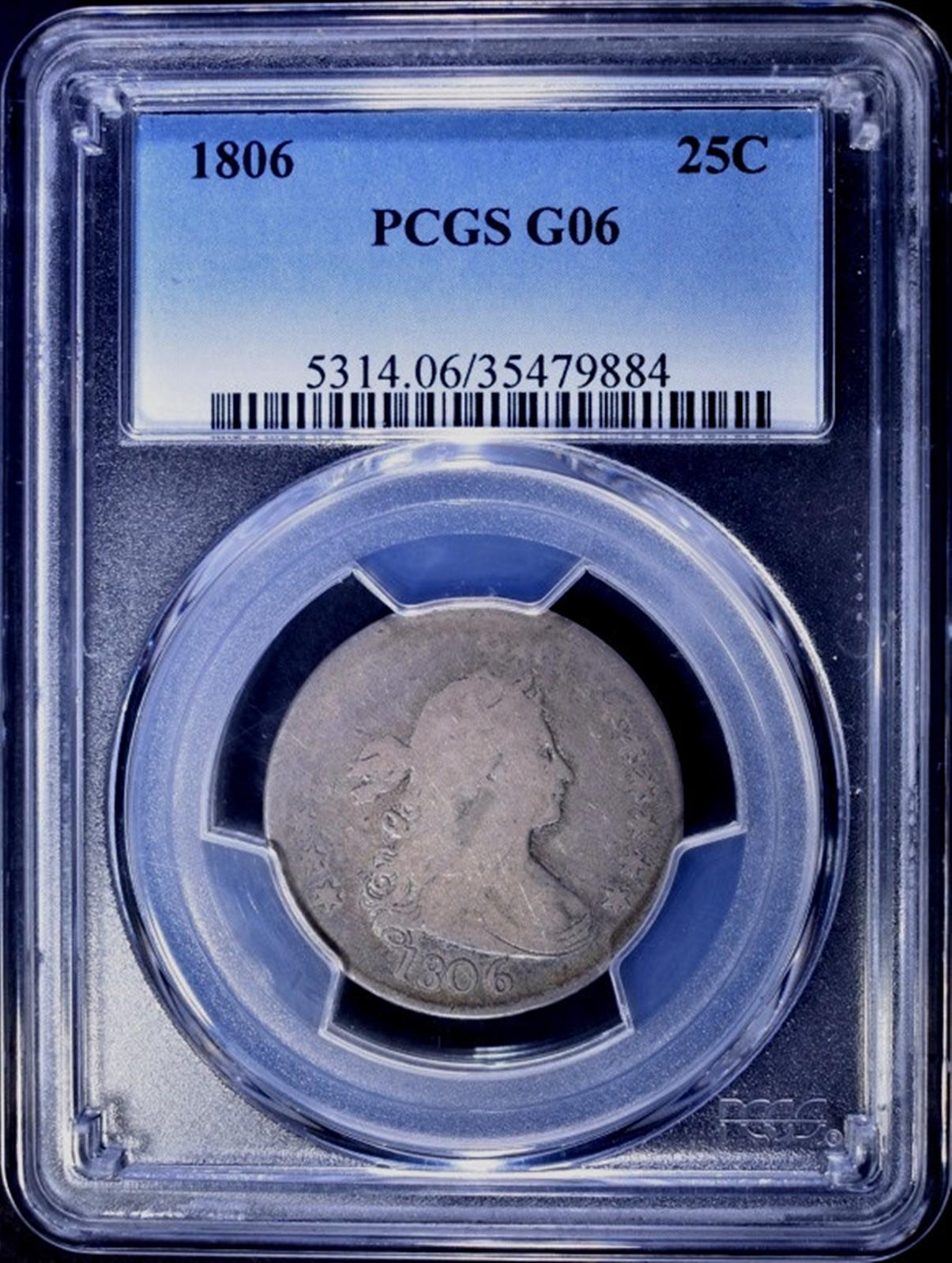 1806 BUST QUARTER, PCGS G-06