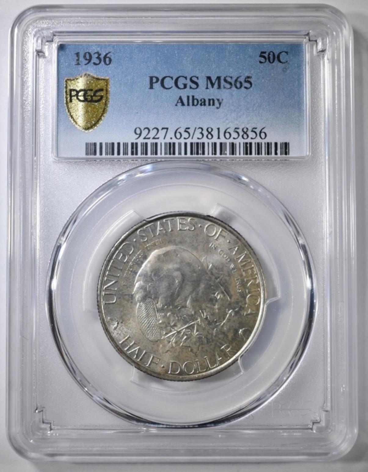 1936 ALBANY COMMEM HALF PCGS MS-65