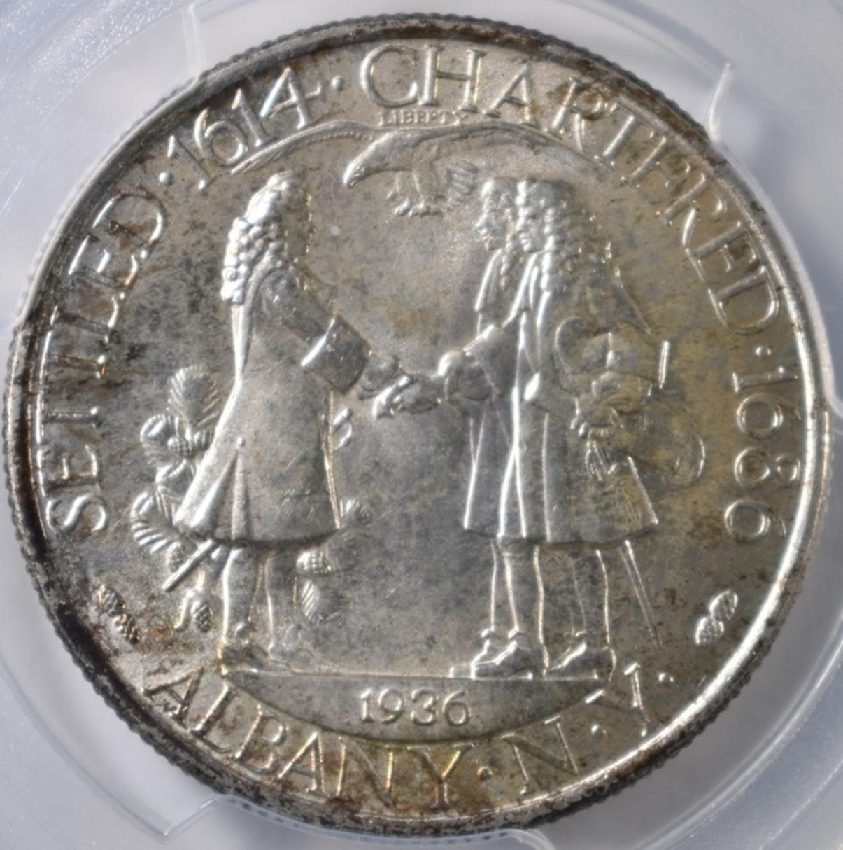 1936 ALBANY COMMEM HALF PCGS MS-65