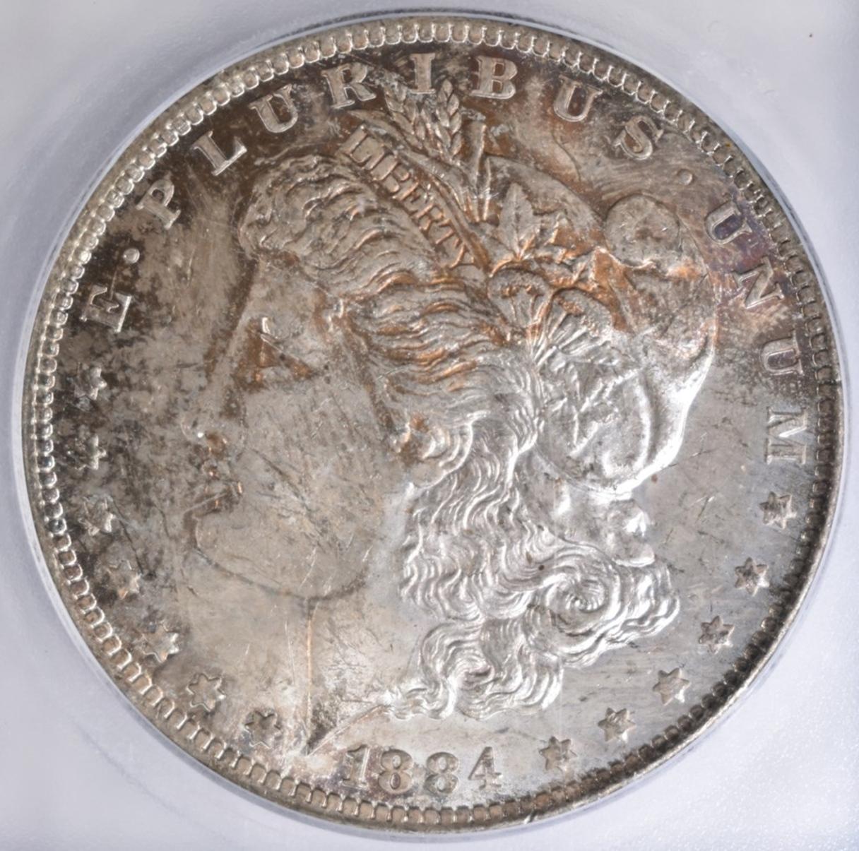 1884-O MORGAN DOLLAR, ICG MS-63