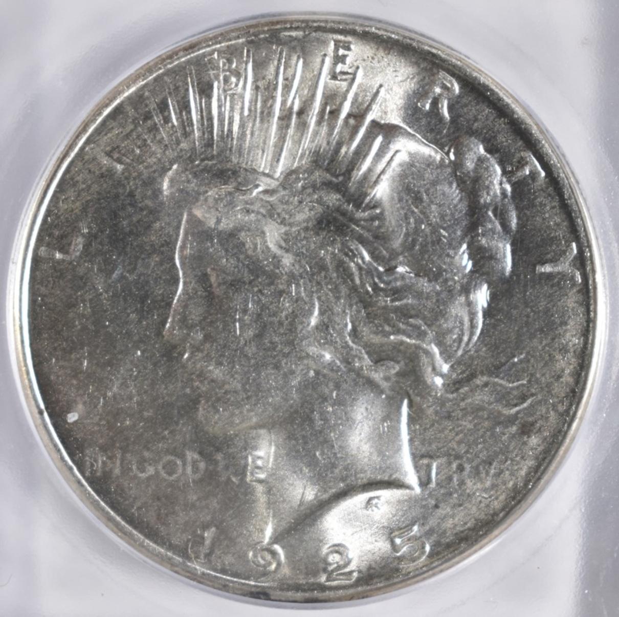 1925 PEACE DOLLAR, ICG MS-63