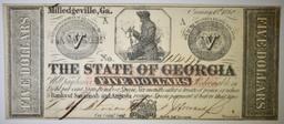 1862 $5 STATE OF GEORGIA