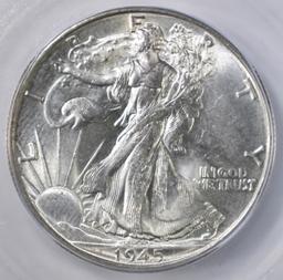 1945 WALKING LIBERTY HALF ICG MS-63