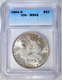 1884-O MORGAN DOLLAR ICG MS-65