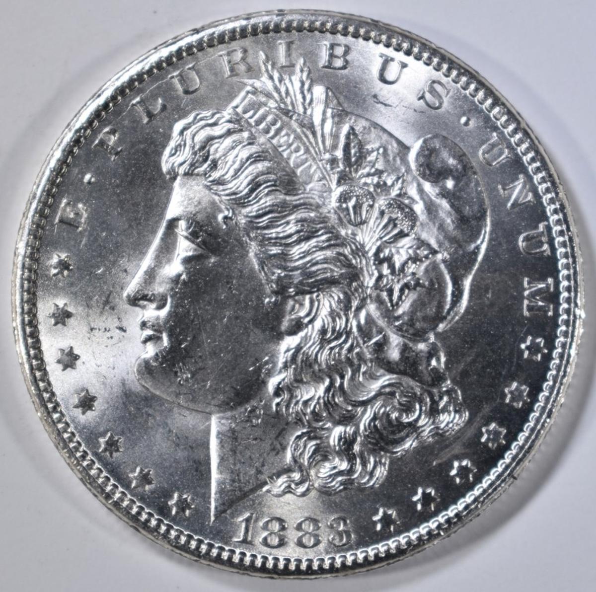 1883-CC MORGAN DOLLAR, CH/GEM BU