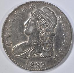 1833 BUST HALF DOLLAR AU