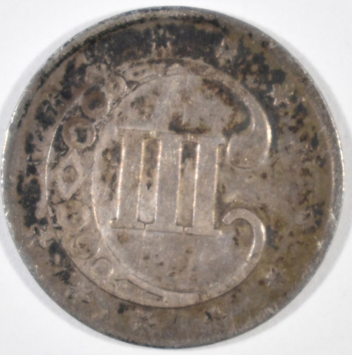 1852 3-CENT SILVER, VF