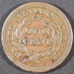 1852 LARGE CENT, XF NICE