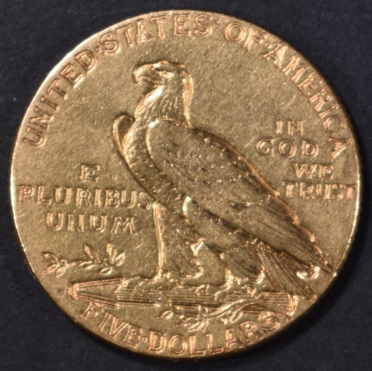 1911-D $5 GOLD INDIAN  NICE AU