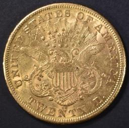 1875-CC $20 GOLD LIBERTY  CH AU