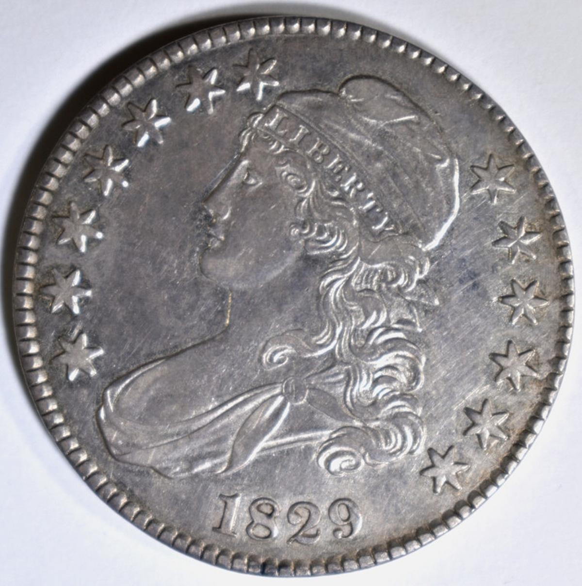 1829 BUST HALF DOLLAR CH AU