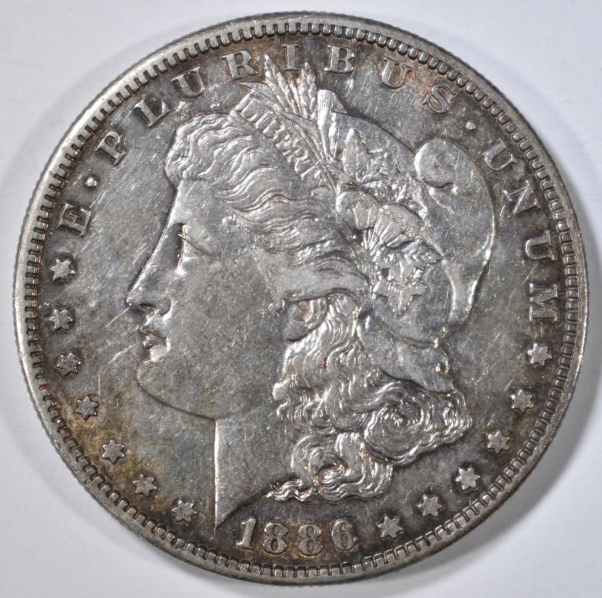 1886-S MORGAN DOLLAR AU