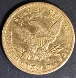 1880 $10 GOLD LIBERTY, AU