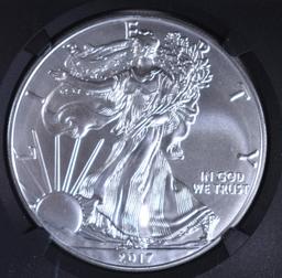 2017 AM SILVER EAGLE, NGC MS-70