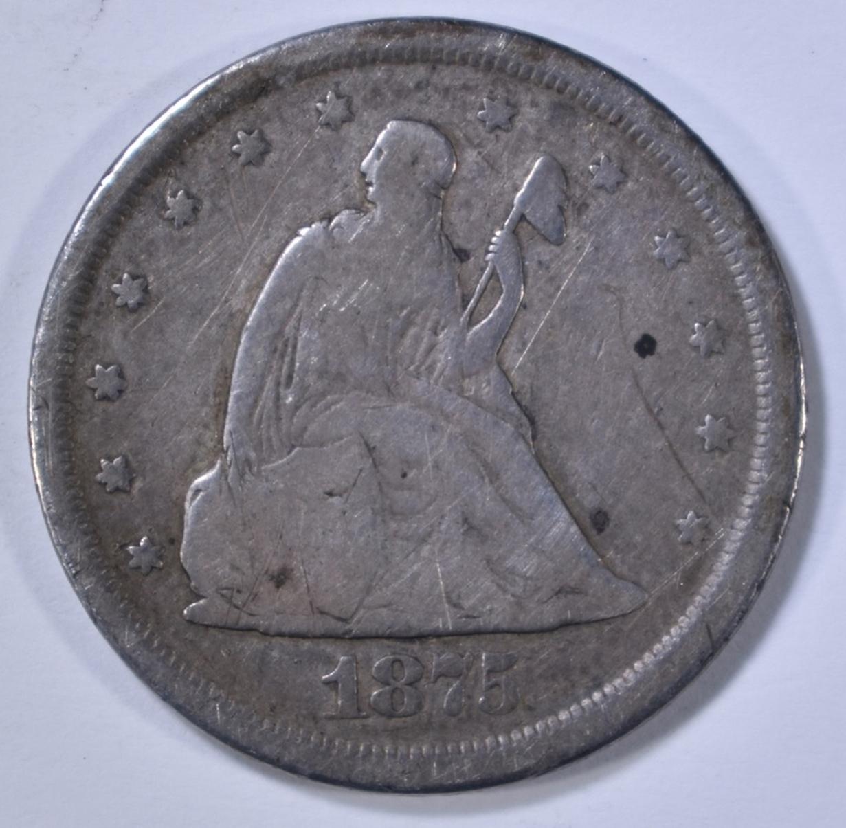 1875-S TWENTY CENT PIECE VG