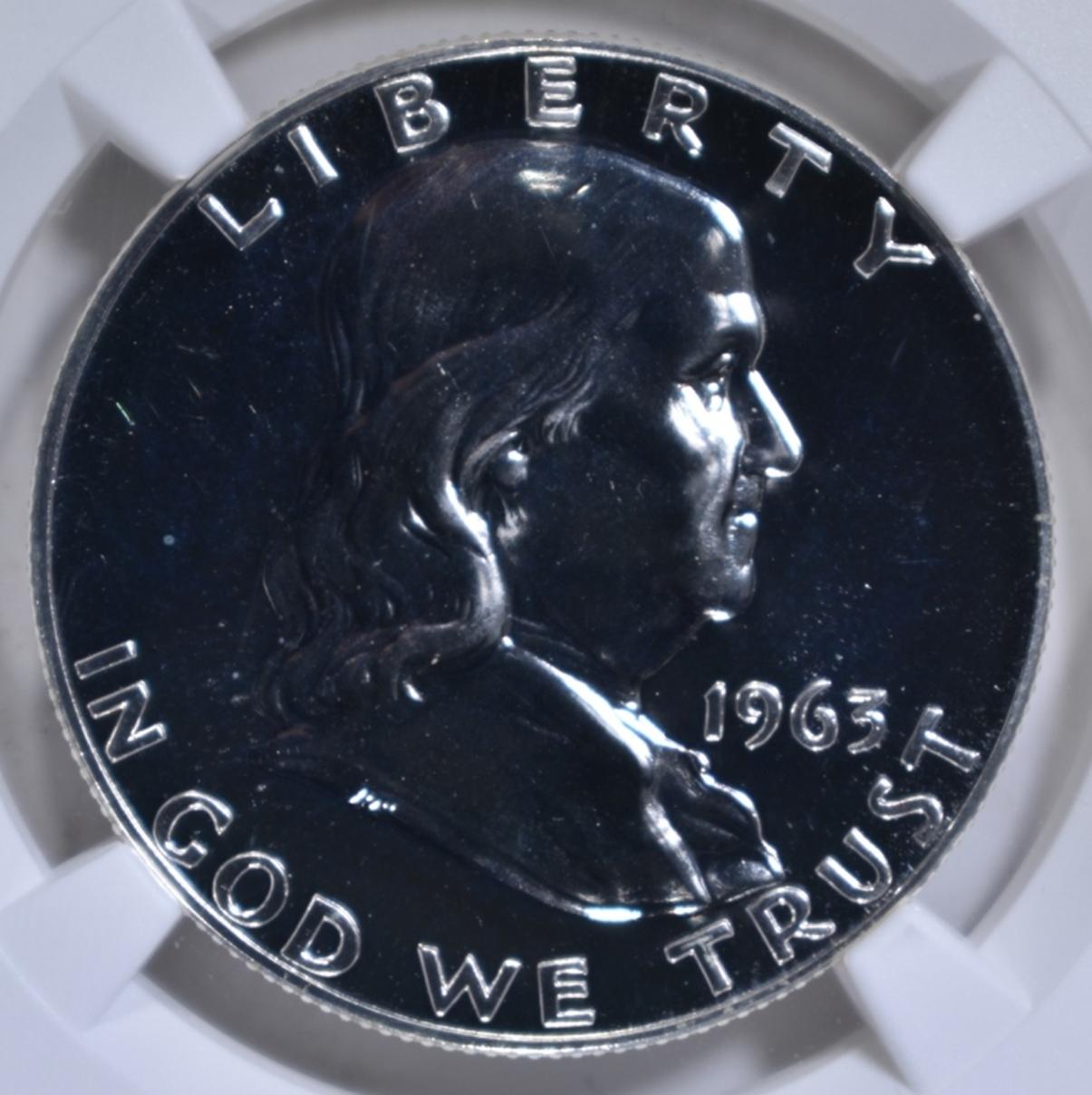 1963 FRANKLIN HALF DOLLAR NGC PF-67