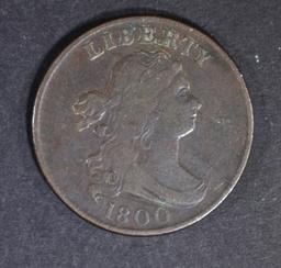 1800 HALF CENT VF