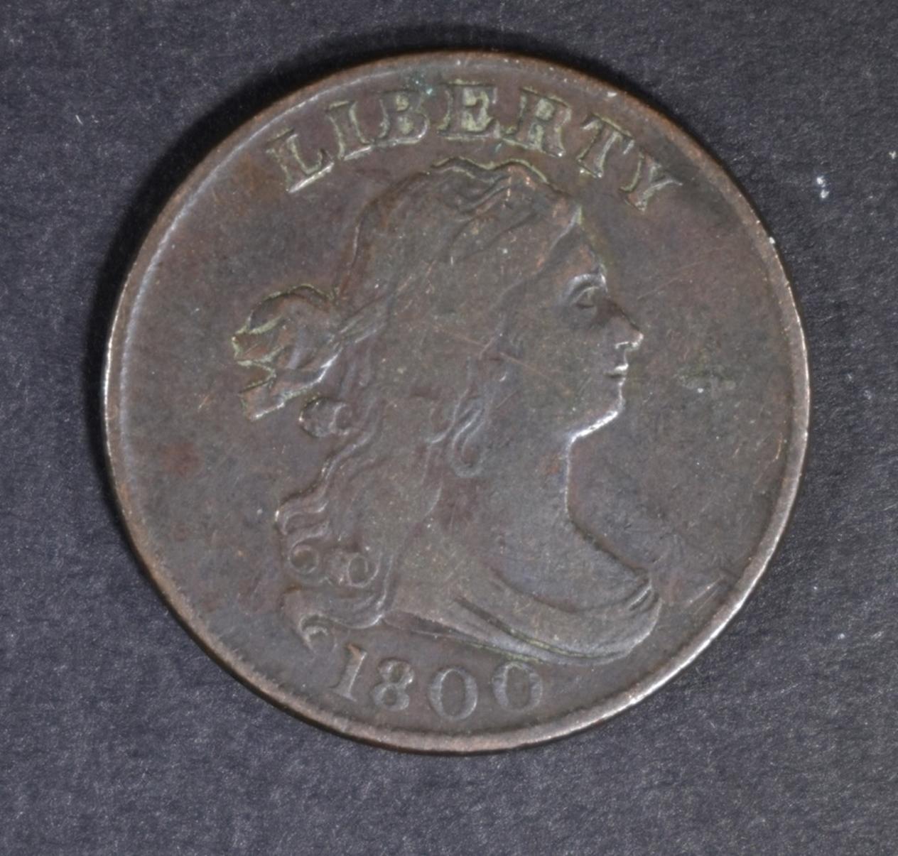 1800 HALF CENT VF