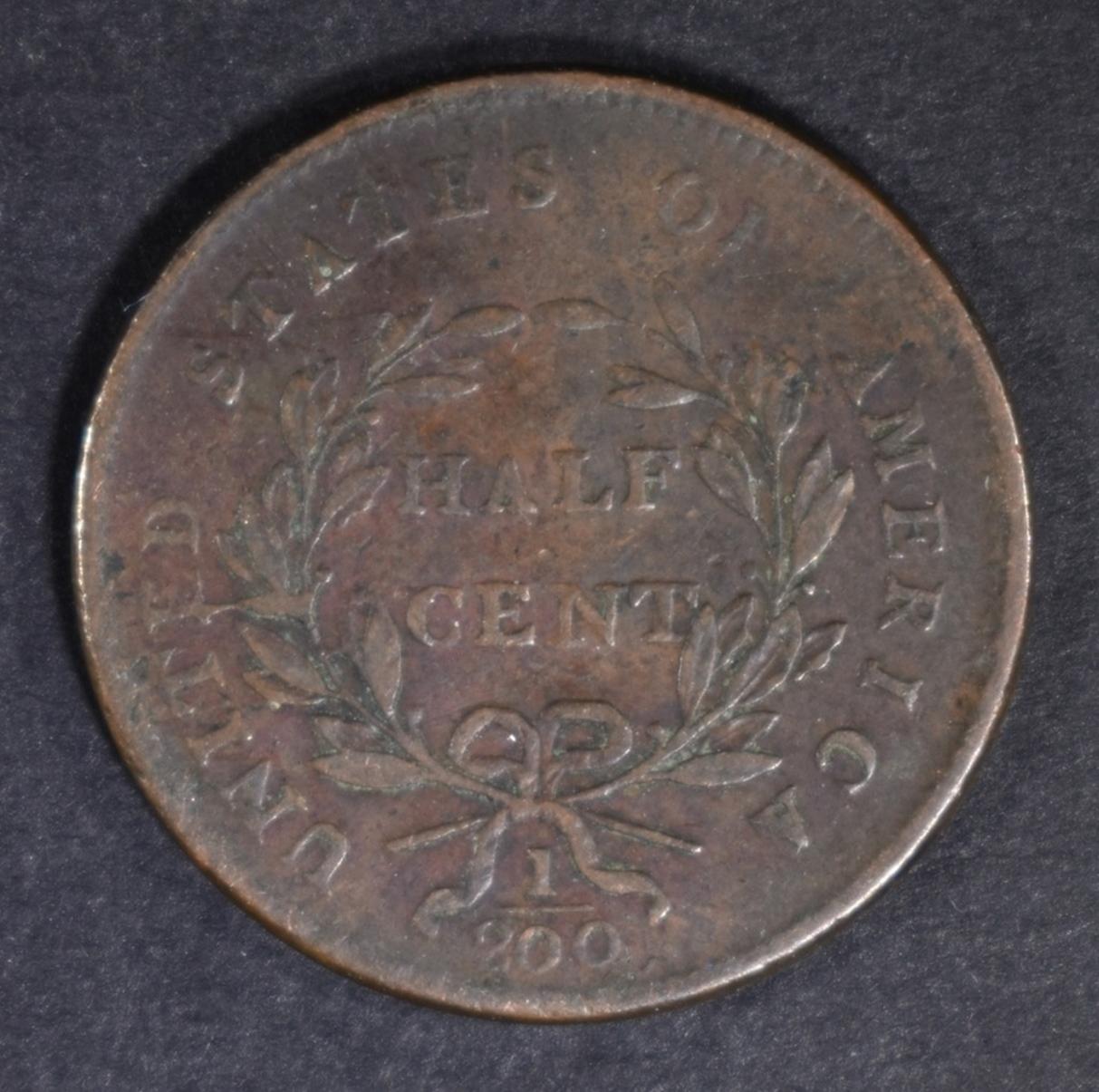 1800 HALF CENT VF