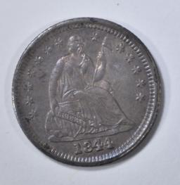 1844 SEATED LIBERTY HALF DIME AU/BU