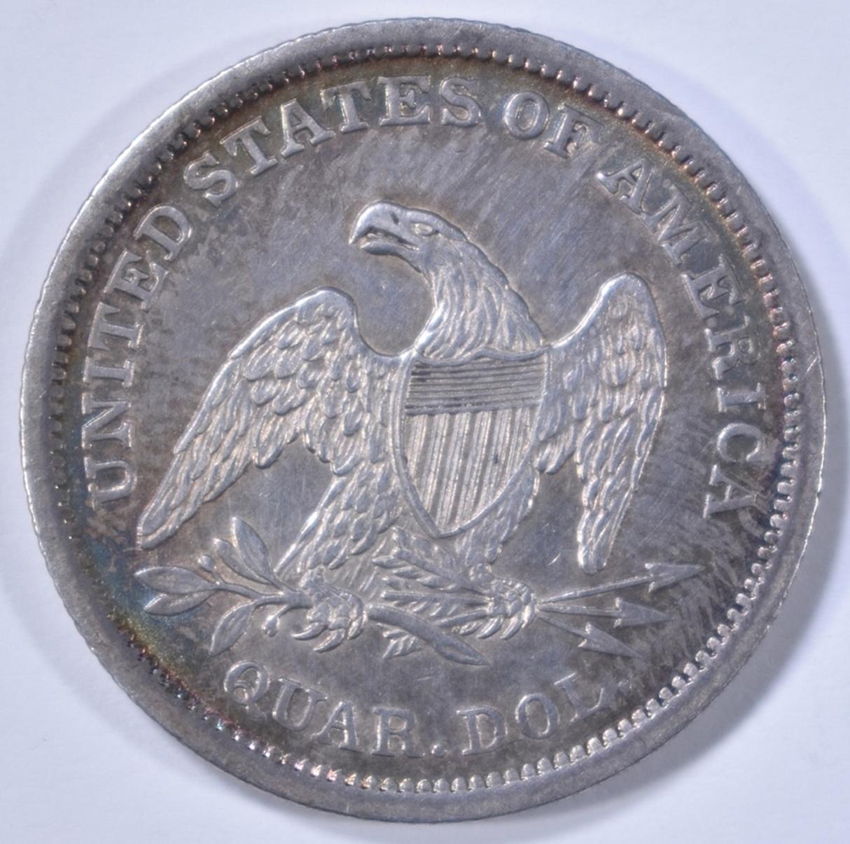 1838 SEATED LIBERTY QUARTER AU