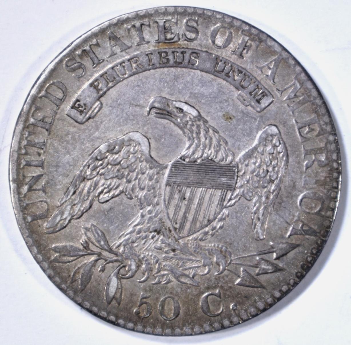 1824 BUST HALF DOLLAR, XF/ AU OVERDATE