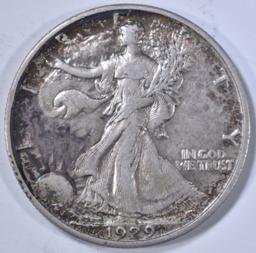 1929-S WALKING LIBERTY HALF AU