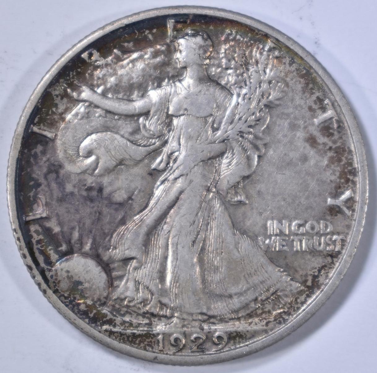 1929-S WALKING LIBERTY HALF AU