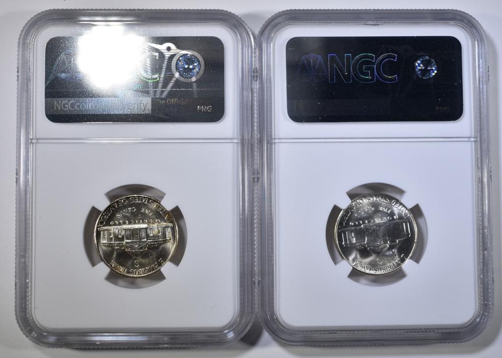 1942-S & 45-S SILVER JEFFERSON  NICKELS NGC MS-66