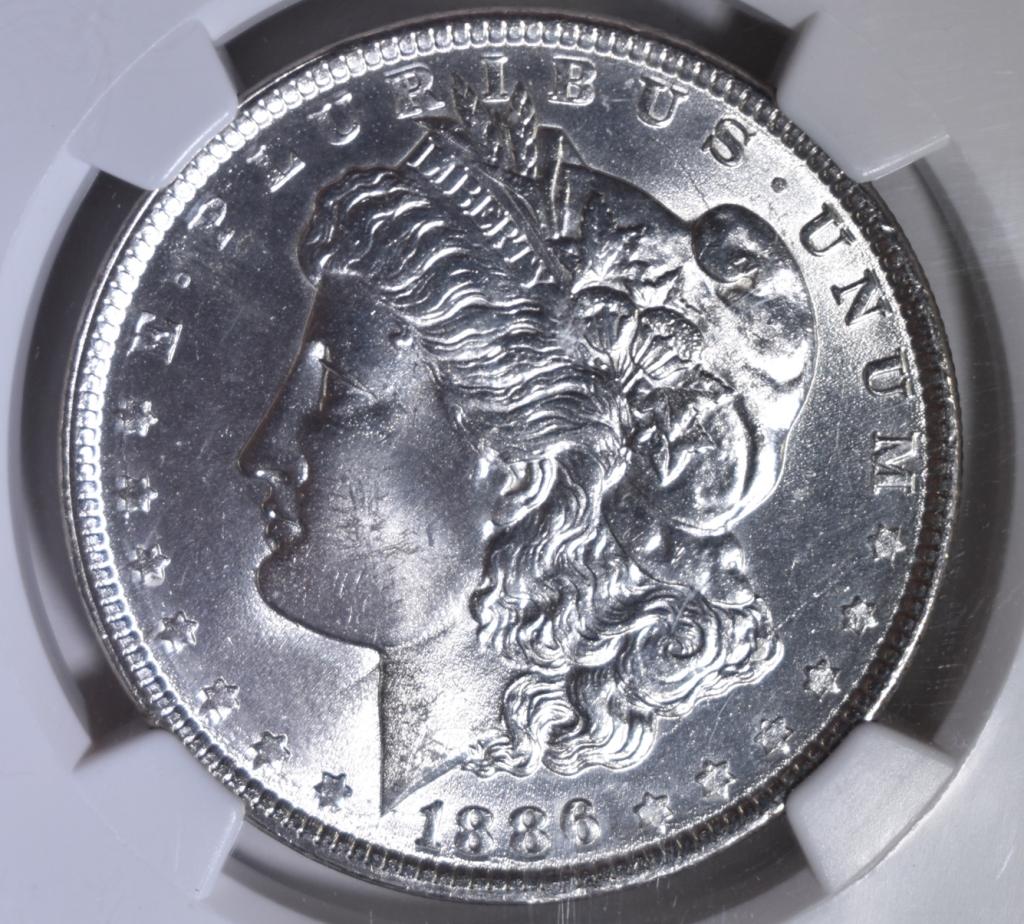 1886 MORGAN DOLLAR NGC MS-64