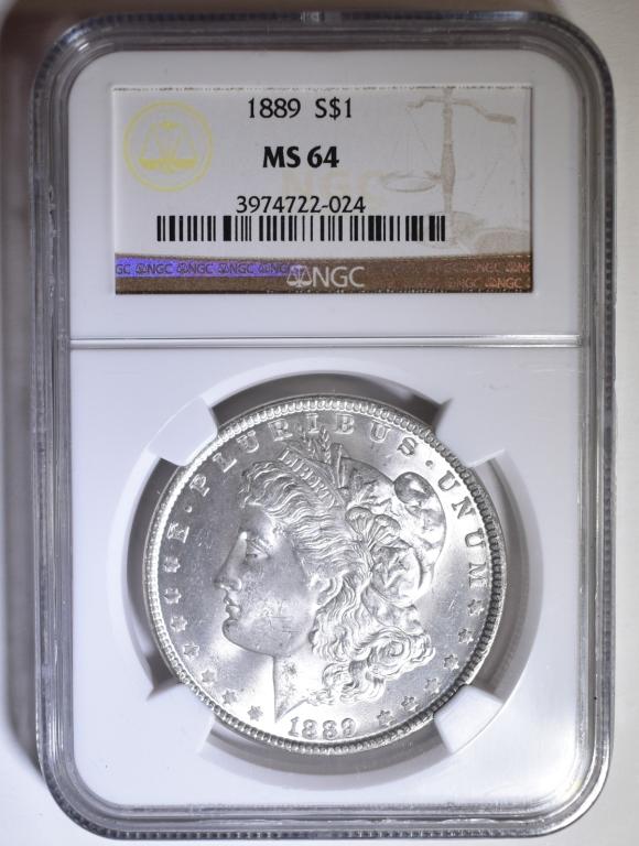 1889 MORGAN DOLLAR NGC MS-64