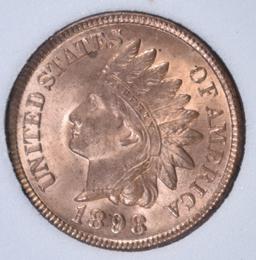 1898 INDIAN CENT BGC GEM BU RED