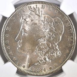 1884 MORGAN DOLLAR, NGC MS-63