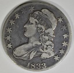 1833 BUST HALF DOLLAR VF