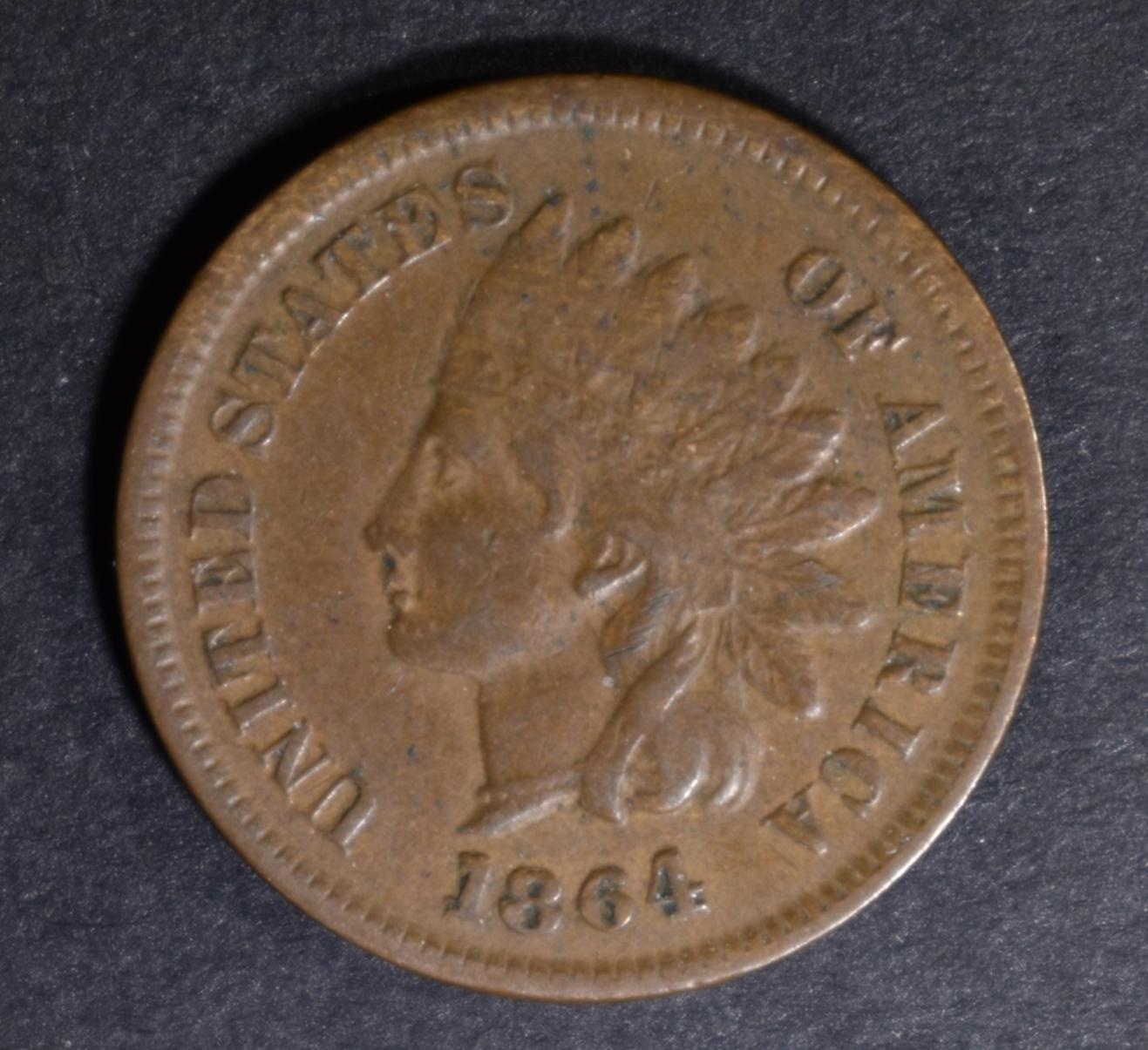1864 L INDIAN CENT AU