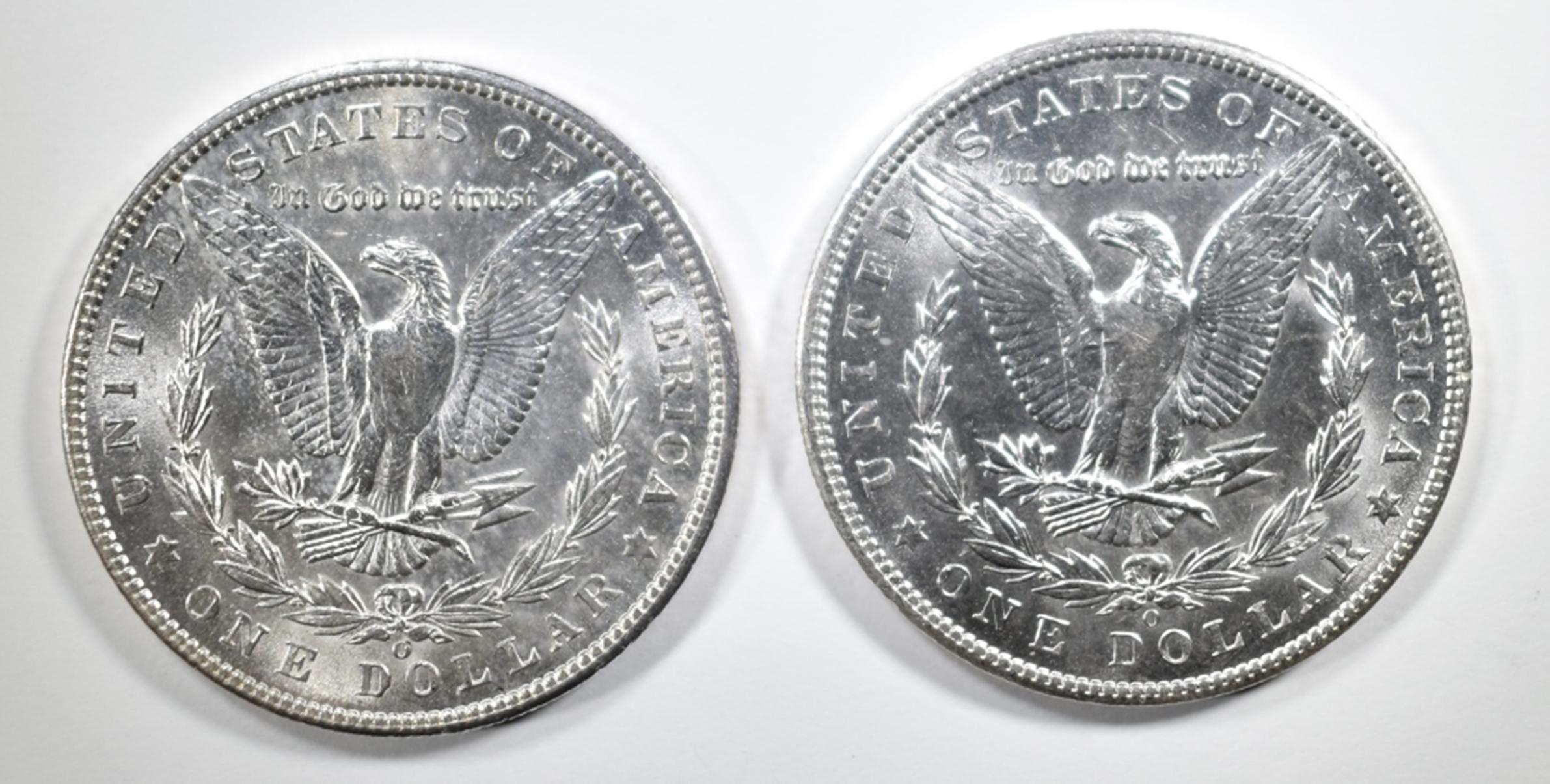 2 1902-O MORGAN DOLLARS CH BU