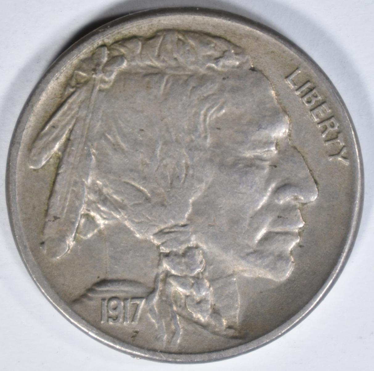 1917-S BUFFALO NICKEL AU