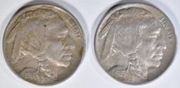 1914 & 1916 BUFFALO NICKELS AU