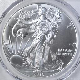 2016 AMERICAN SILVER EAGLE PCGS MS-70 1st STRIKE