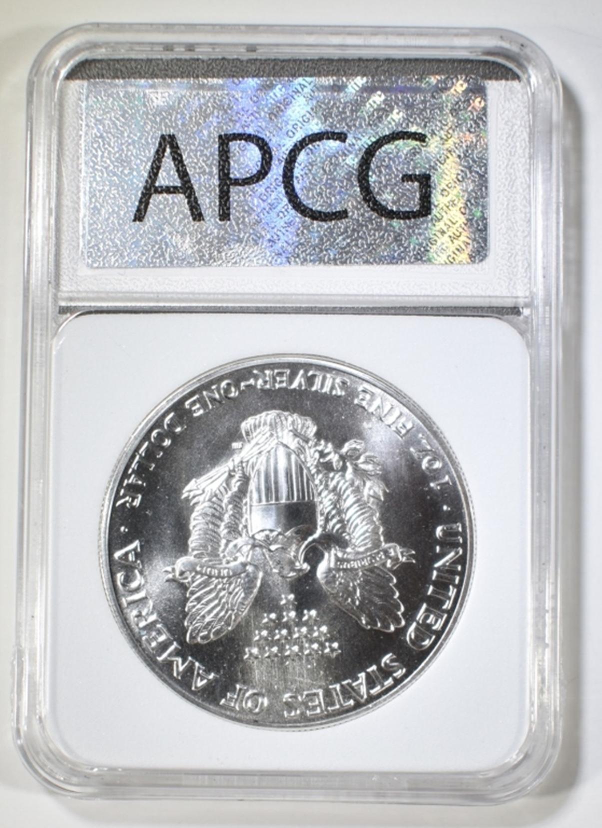 1987 AMERICAN SILVER EAGLE, APCG PERFECT GEM BU