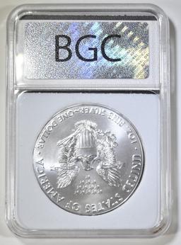 2017 AMERICAN SILVER EAGLE BGC PERFECT GEM BU