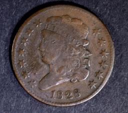 1828 HALF CENT VF/XF