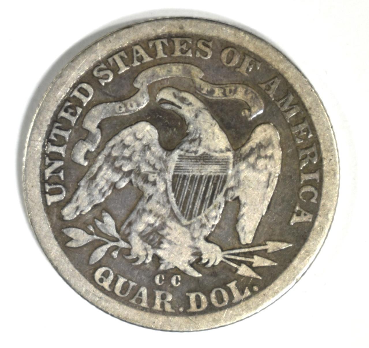 1877-CC SEATED LIBERTY QUARTER FINE