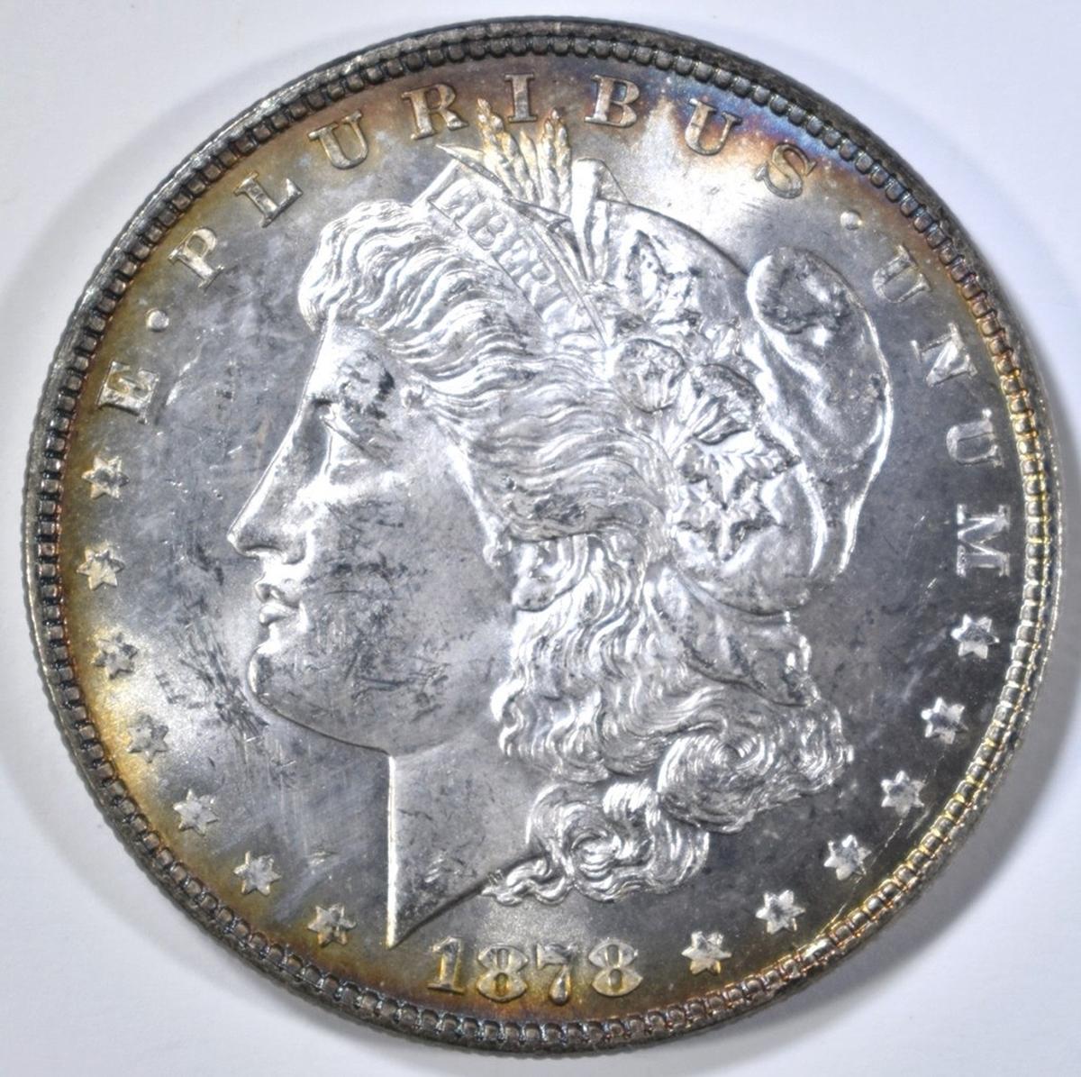 1878 7TF REV 78 MORGAN DOLLAR CH BU