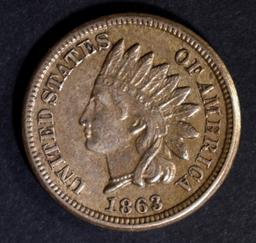 1863 INDIAN CENT XF/AU