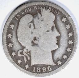 1896-O BARBER QUARTER GOOD