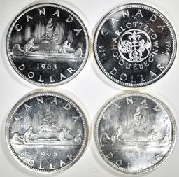 1963-66 CH BU CANADIAN SILVER DOLLARS