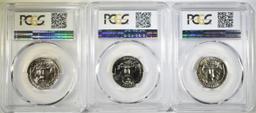 1965, 1966, & 1967 SMS QUARTERS, PCGS SP67