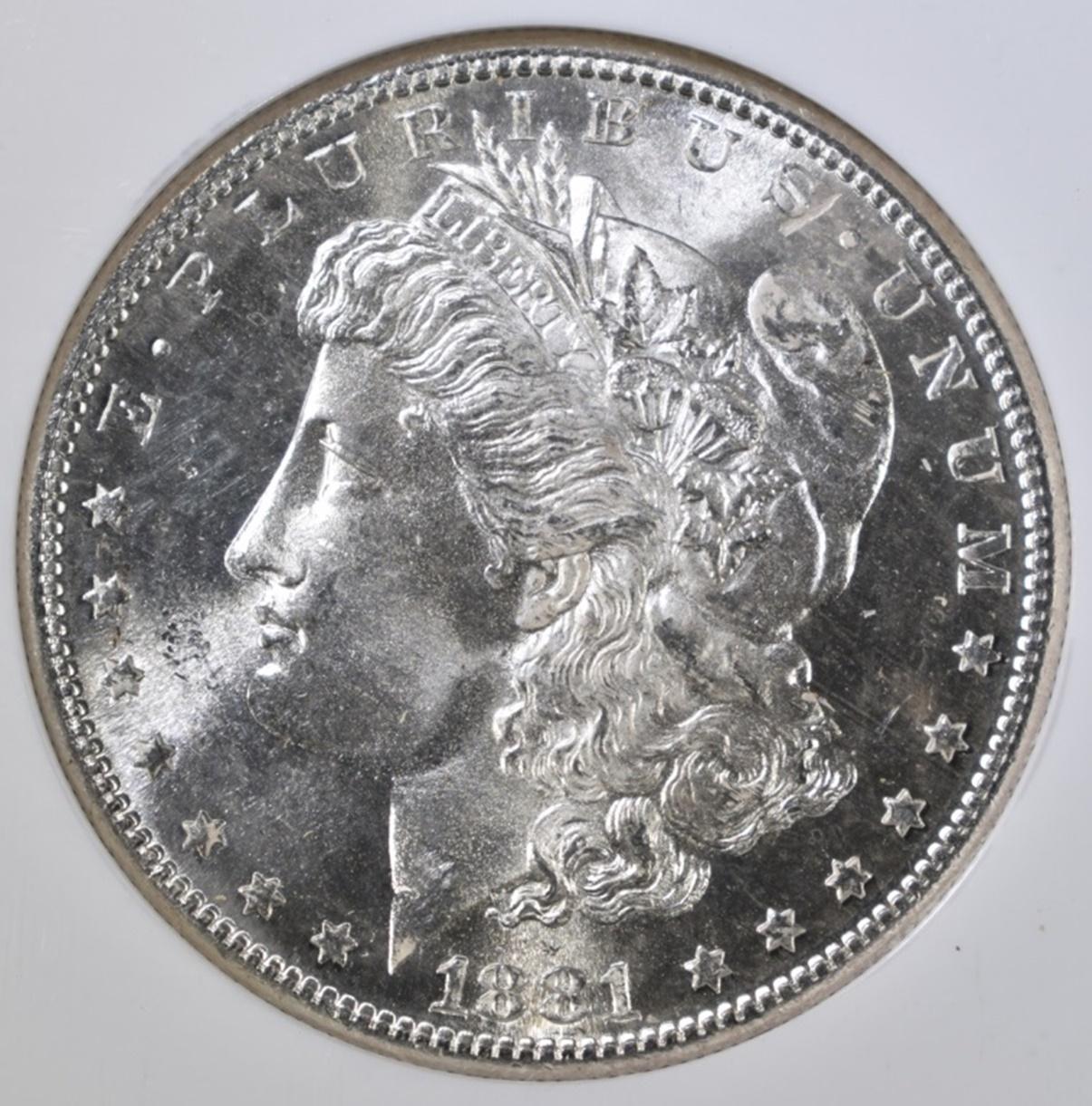 1881-S MORGAN DOLLAR NGC MS-64