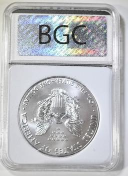 2017 AMERICAN SILVER EAGLE BGC PERFECT GEM BU